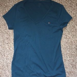turquoise tommy hilfiger shirt